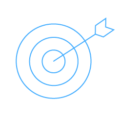 target with arrow in the bullseye icon